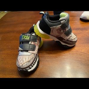 Boys T-REX dinosaur light up shoes